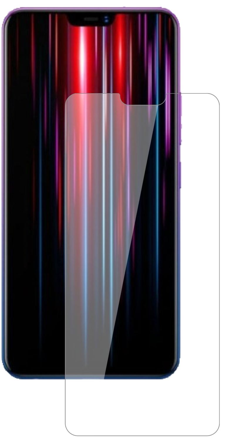 VivoZ1 Lite mit aufgebrachter dipos Flex Schutzfolie, glasklare Darstellung ohne Einschränkungen