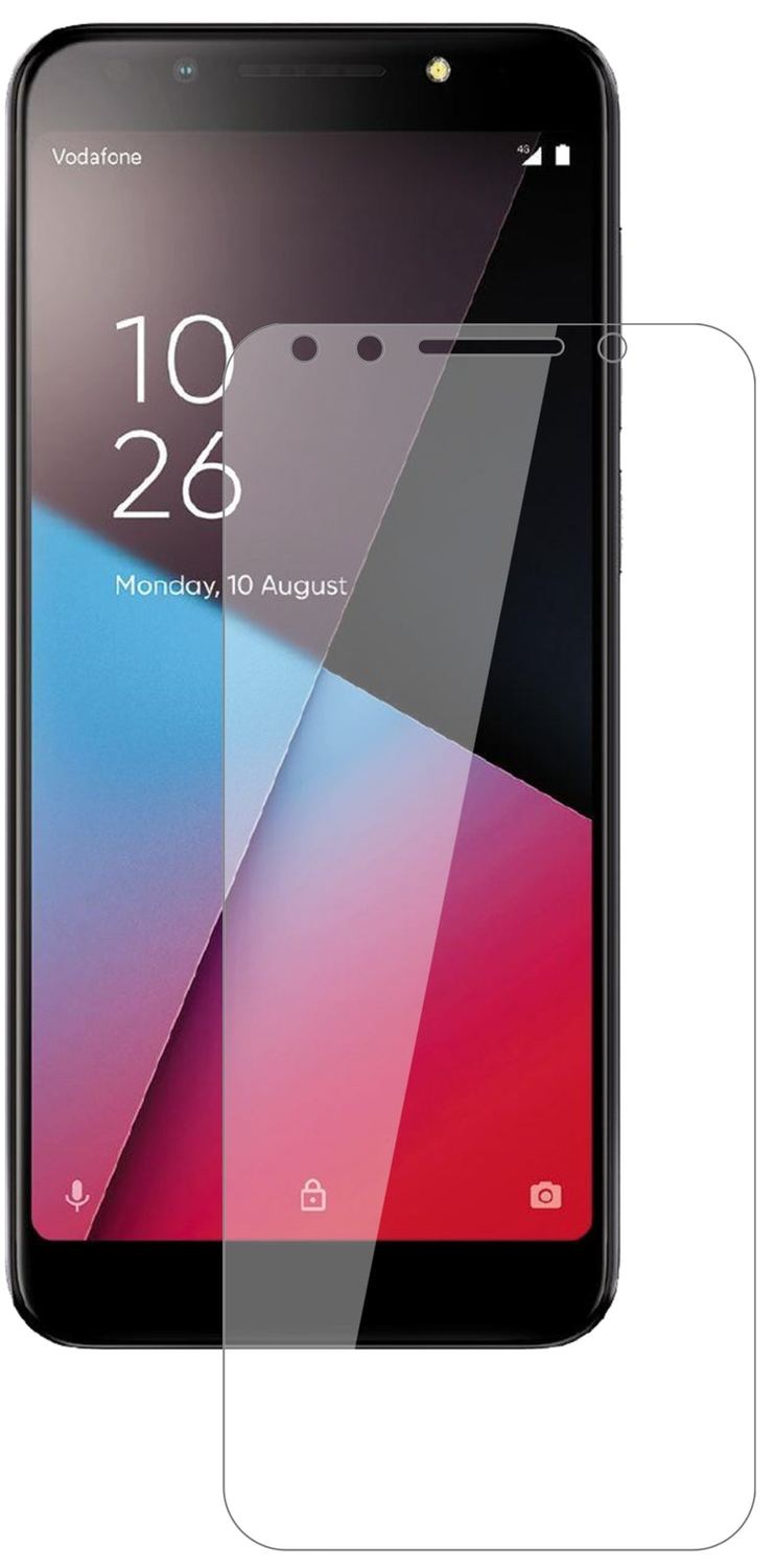 VodafoneSmart N9 Lite mit aufgebrachter dipos Flex Schutzfolie, glasklare Darstellung ohne Einschränkungen
