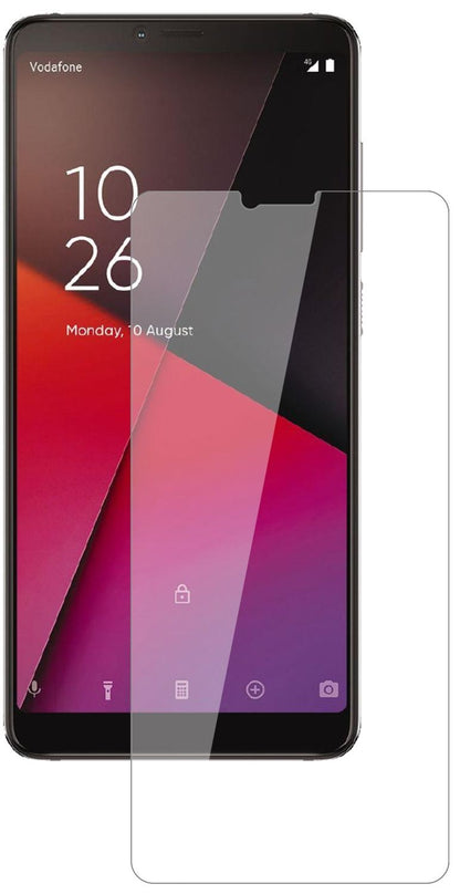 VodafoneSmart X9 mit aufgebrachter dipos Flex Schutzfolie, glasklare Darstellung ohne Einschränkungen