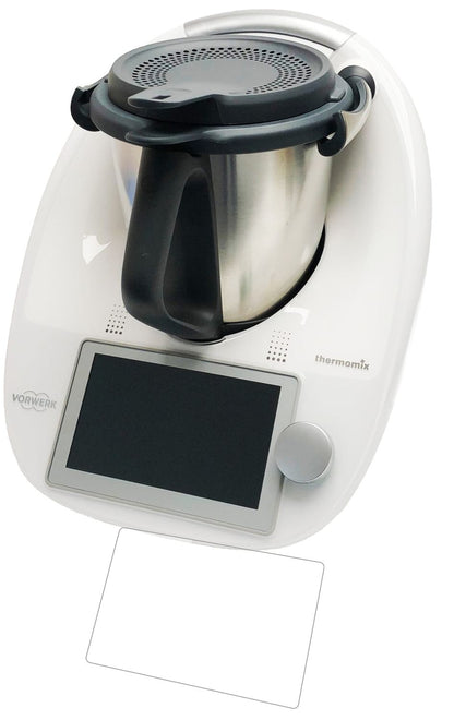 VorwerkThermomix TM6 mit aufgebrachter dipos Flex Schutzfolie, glasklare Darstellung ohne Einschränkungen