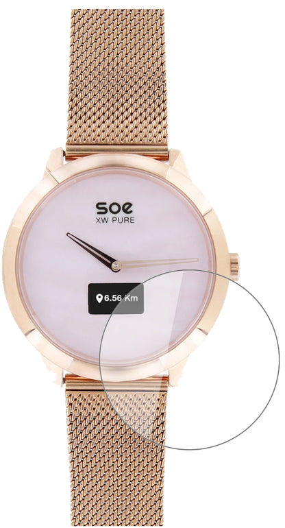 X-WATCHSOE XW Pure mit aufgebrachter dipos Flex Schutzfolie, glasklare Darstellung ohne Einschränkungen