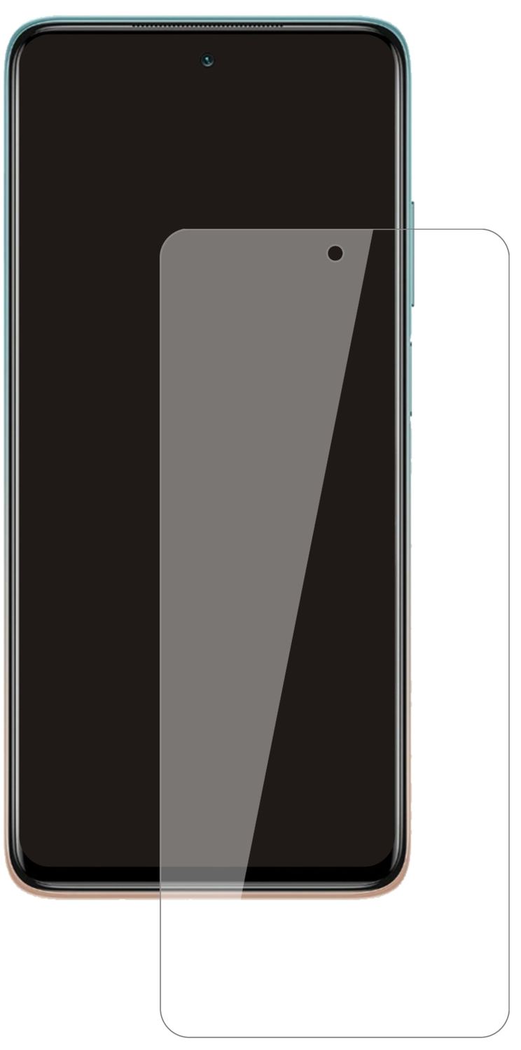 XiaomiMi 10i mit aufgebrachter dipos Flex Schutzfolie, glasklare Darstellung ohne Einschränkungen