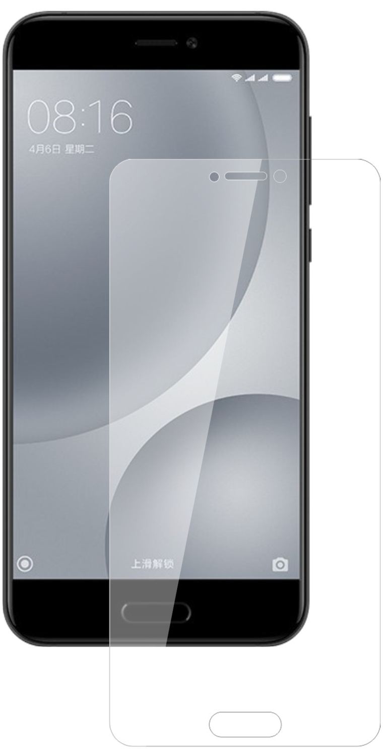 XiaomiMi 5c mit aufgebrachter dipos Flex Schutzfolie, glasklare Darstellung ohne Einschränkungen