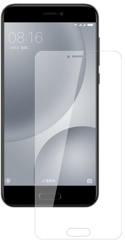 XiaomiMi 5c mit aufgebrachter dipos Flex Schutzfolie, glasklare Darstellung ohne Einschränkungen