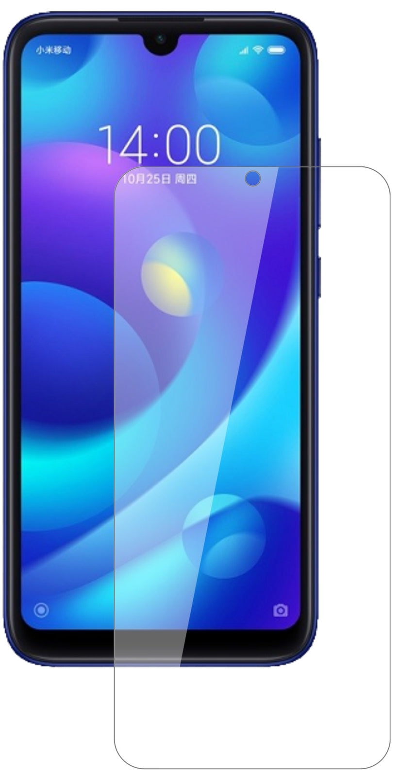 XiaomiMi Play mit aufgebrachter dipos Flex Schutzfolie, glasklare Darstellung ohne Einschränkungen