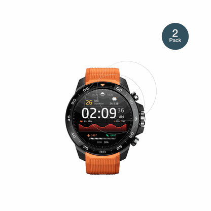 XiaomiMibro GS Explorer S mit aufgebrachter dipos Flex Schutzfolie, glasklare Darstellung ohne Einschr�nkungen