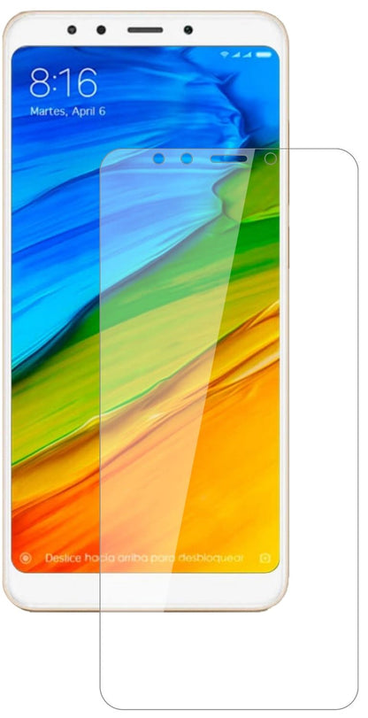 XiaomiRedmi 5 Plus mit aufgebrachter dipos Flex Schutzfolie, glasklare Darstellung ohne Einschränkungen