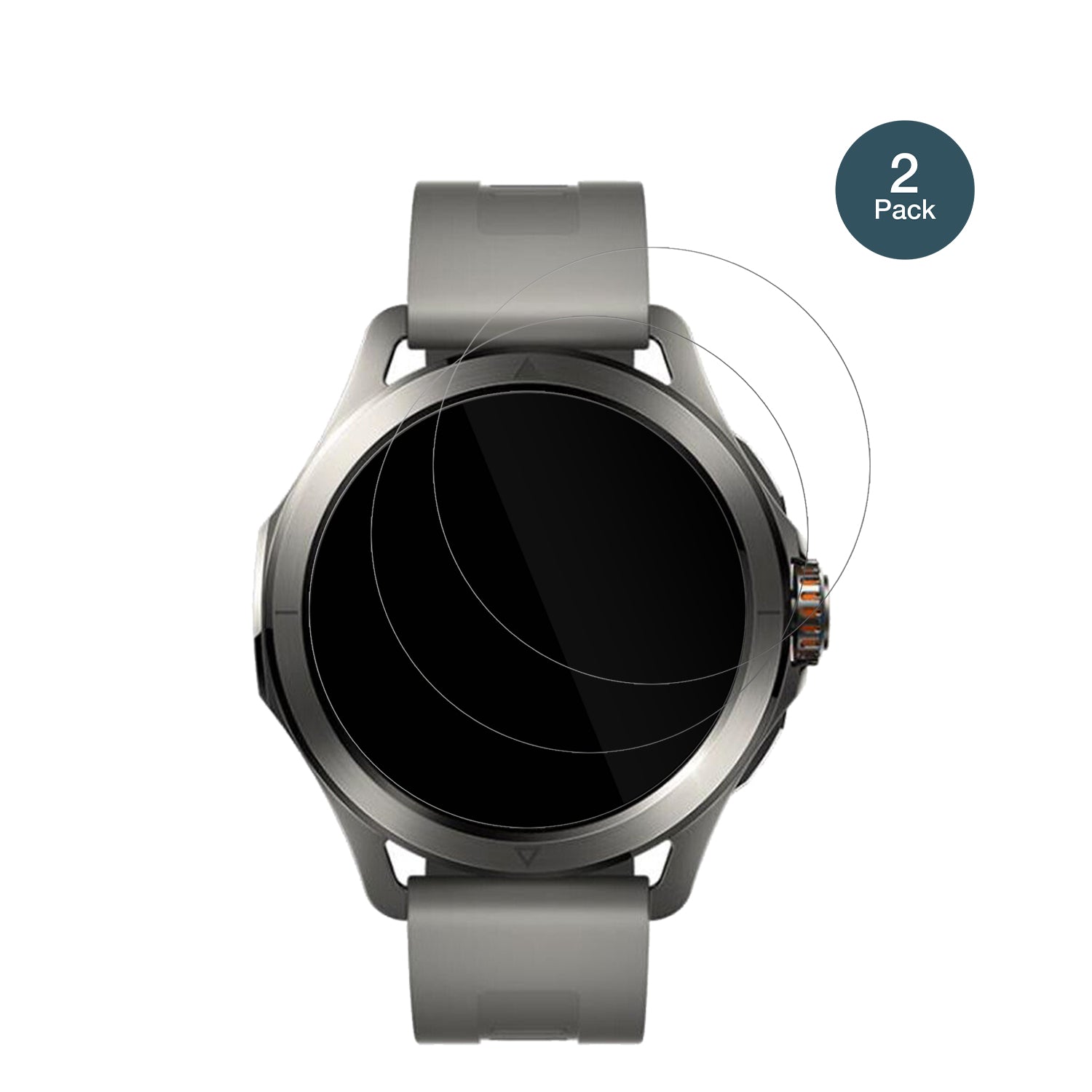 XiaomiWatch S4 mit aufgebrachter dipos Flex Schutzfolie, glasklare Darstellung ohne Einschränkungen