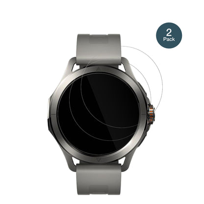 XiaomiWatch S4 mit aufgebrachter dipos Flex Schutzfolie, glasklare Darstellung ohne Einschränkungen