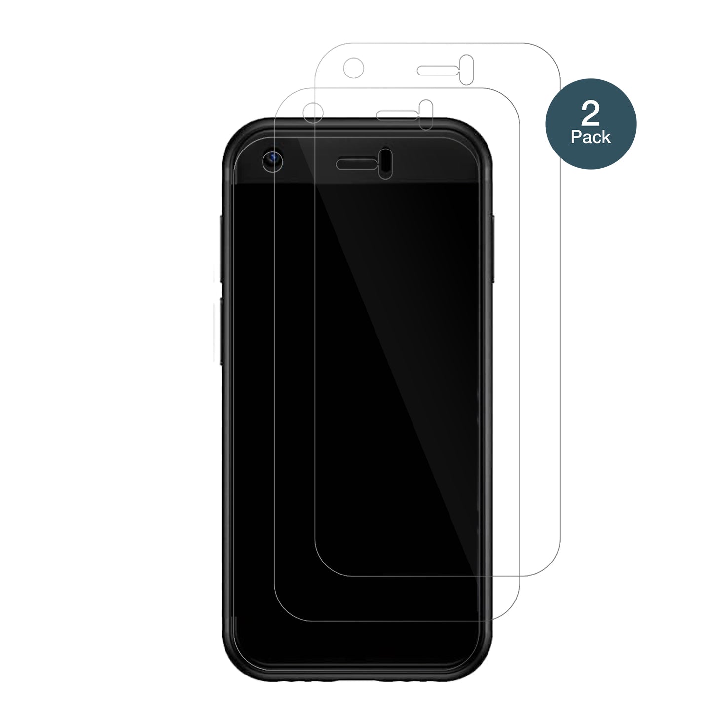 YOHOPE3G Mini Handy mit aufgebrachter dipos Flex Schutzfolie, glasklare Darstellung ohne Einschränkungen