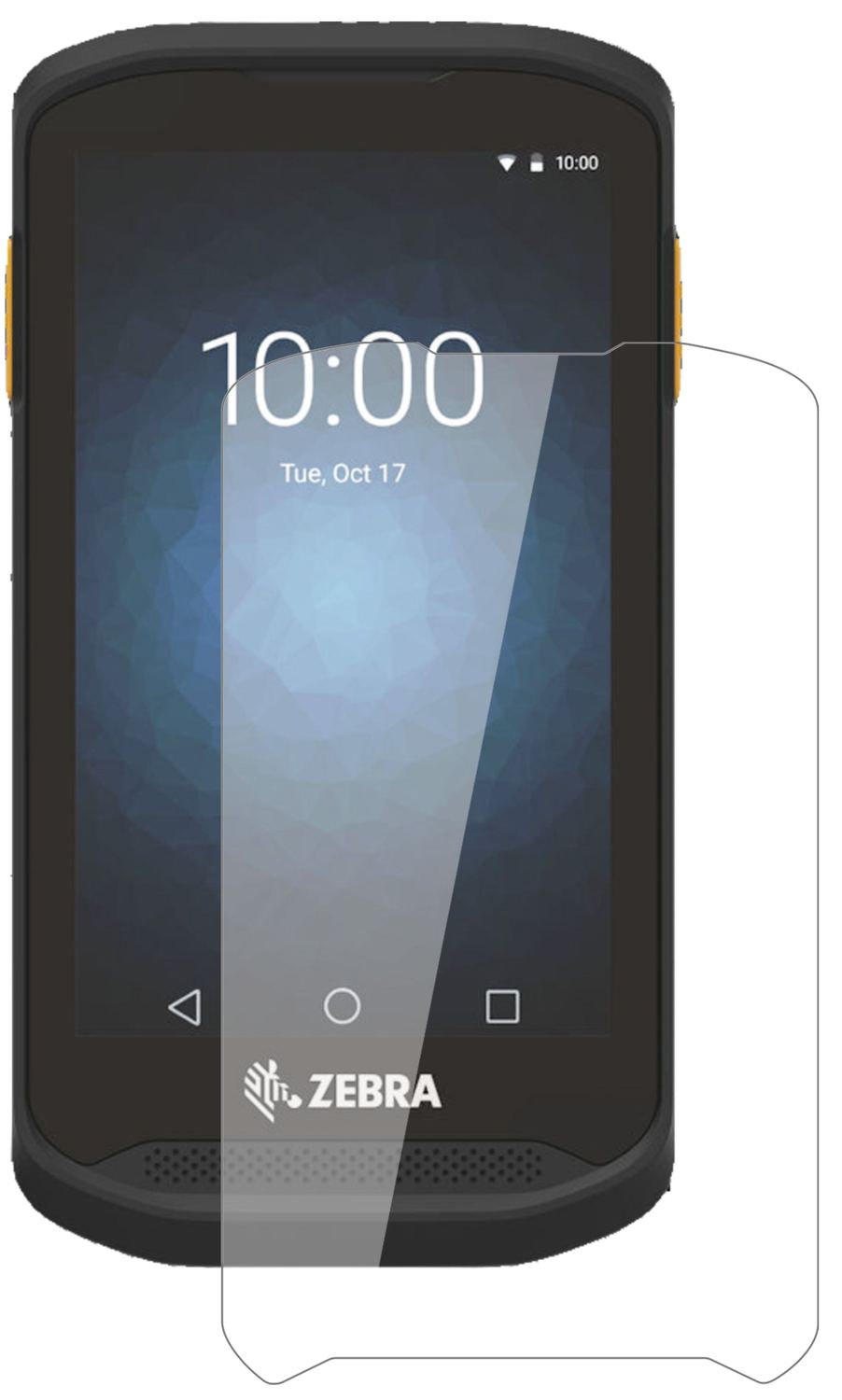 Klare Displayschutzfolie von dipos passend für Zebra TC20, 9H kratzfest und blasenfrei montiert