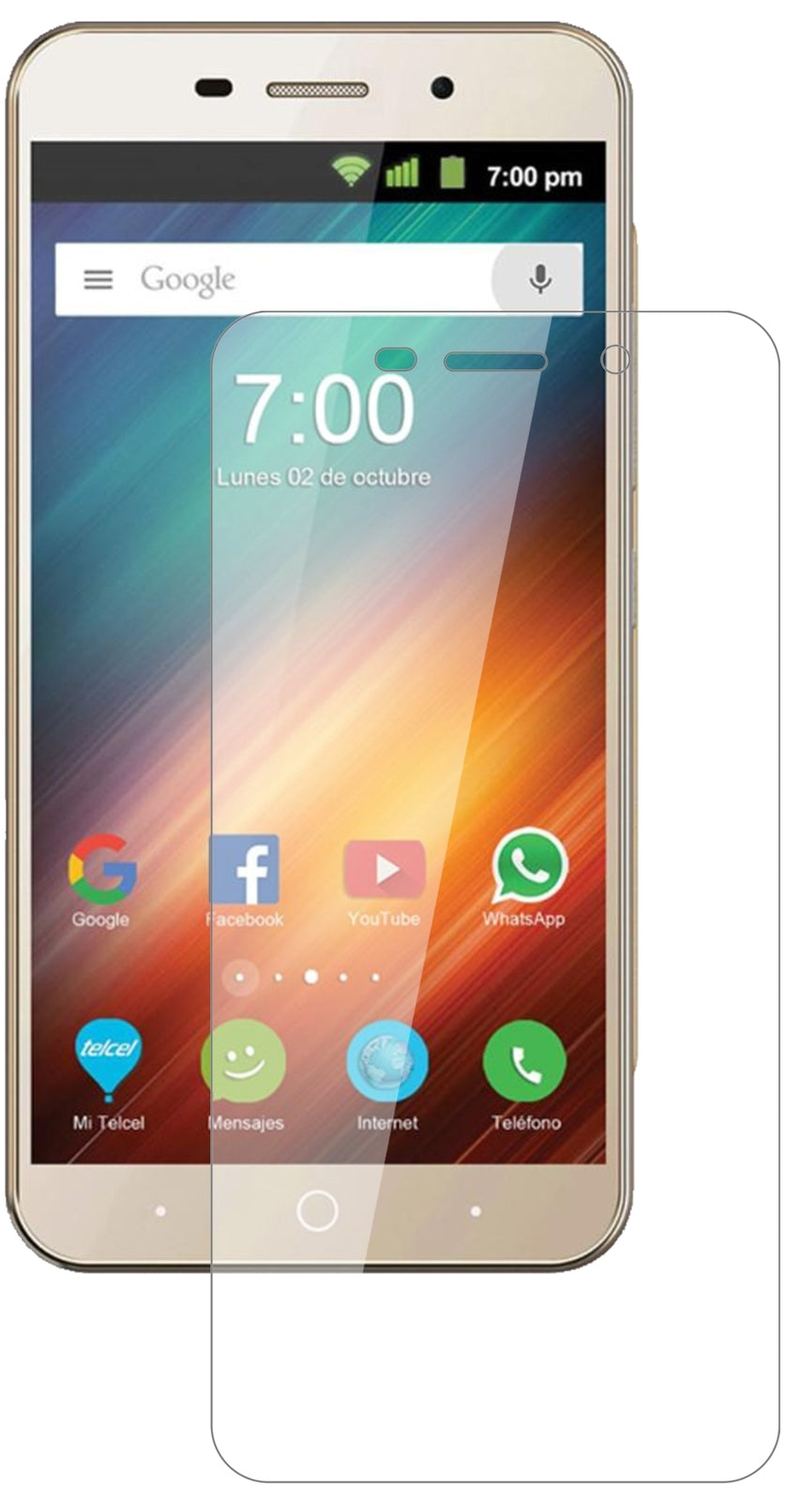 ZTEBlade A602 mit aufgebrachter dipos Flex Schutzfolie, glasklare Darstellung ohne Einschränkungen