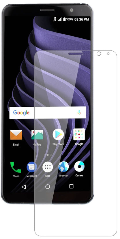 ZTEBlade Max View mit aufgebrachter dipos Flex Schutzfolie, glasklare Darstellung ohne Einschränkungen