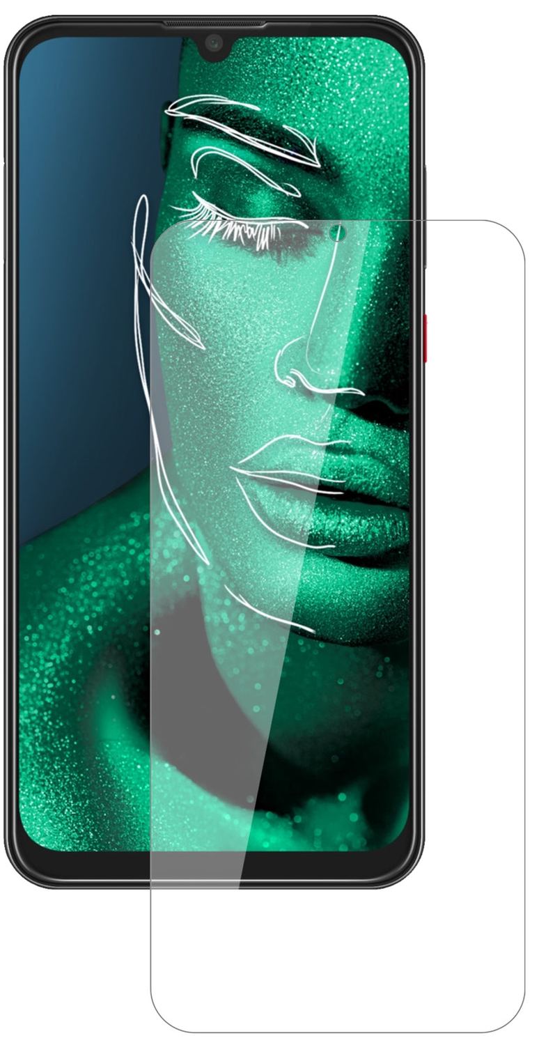 ZTEBlade V10 Vita mit aufgebrachter dipos Flex Schutzfolie, glasklare Darstellung ohne Einschränkungen