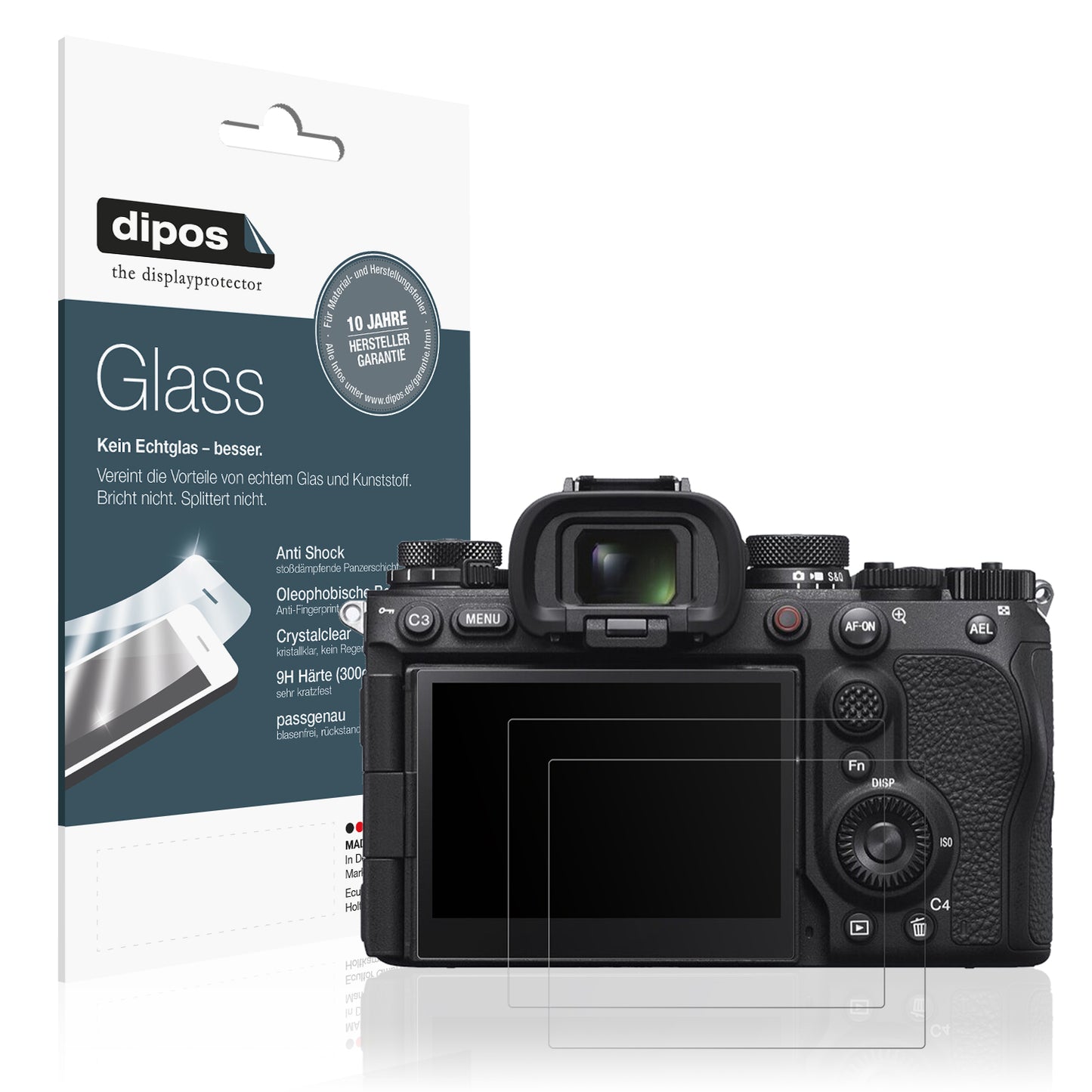 2x Screen Protector for Sony Alpha 9 III matte Flexible Glass 9H dipos