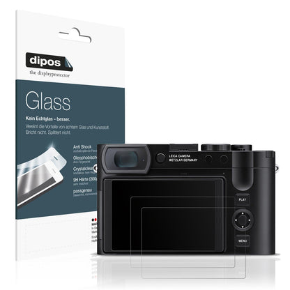 2x Screen Protector for Leica Q3 43 matte Flexible Glass 9H dipos