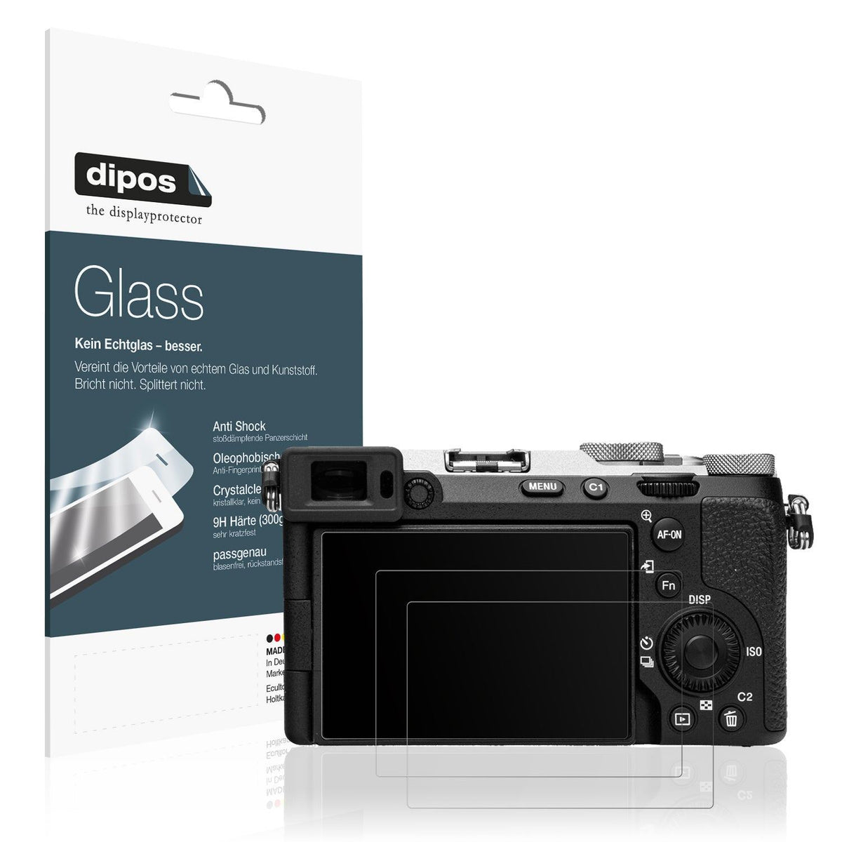 2x Screen Protector for Sony Alpha 7C II (ILCE-7CM2) matte Flexible Glass 9H