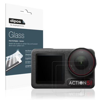 2x Screen Protector for Apexcam M80 Air Actioncam matte Flexible Glass 9H dipos