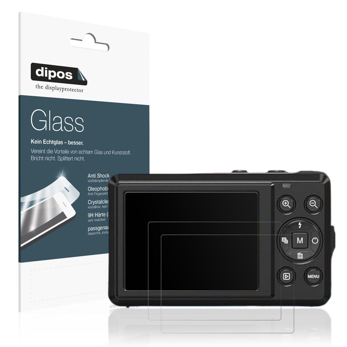 2x Screen Protector for YiFuar 066 Digitalkamera matte Flexible Glass 9H dipos