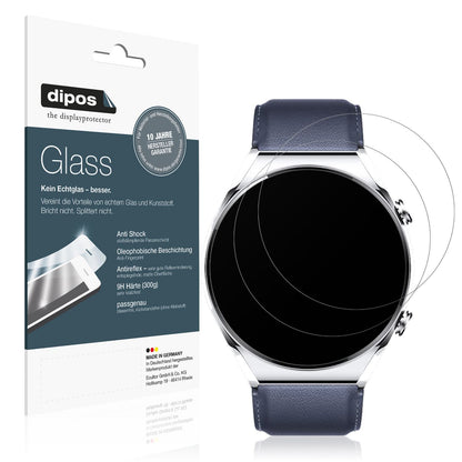 Matte Displayschutzfolie von dipos passend für Xiaomi Watch S1, 9H kratzfest und blasenfrei montiert