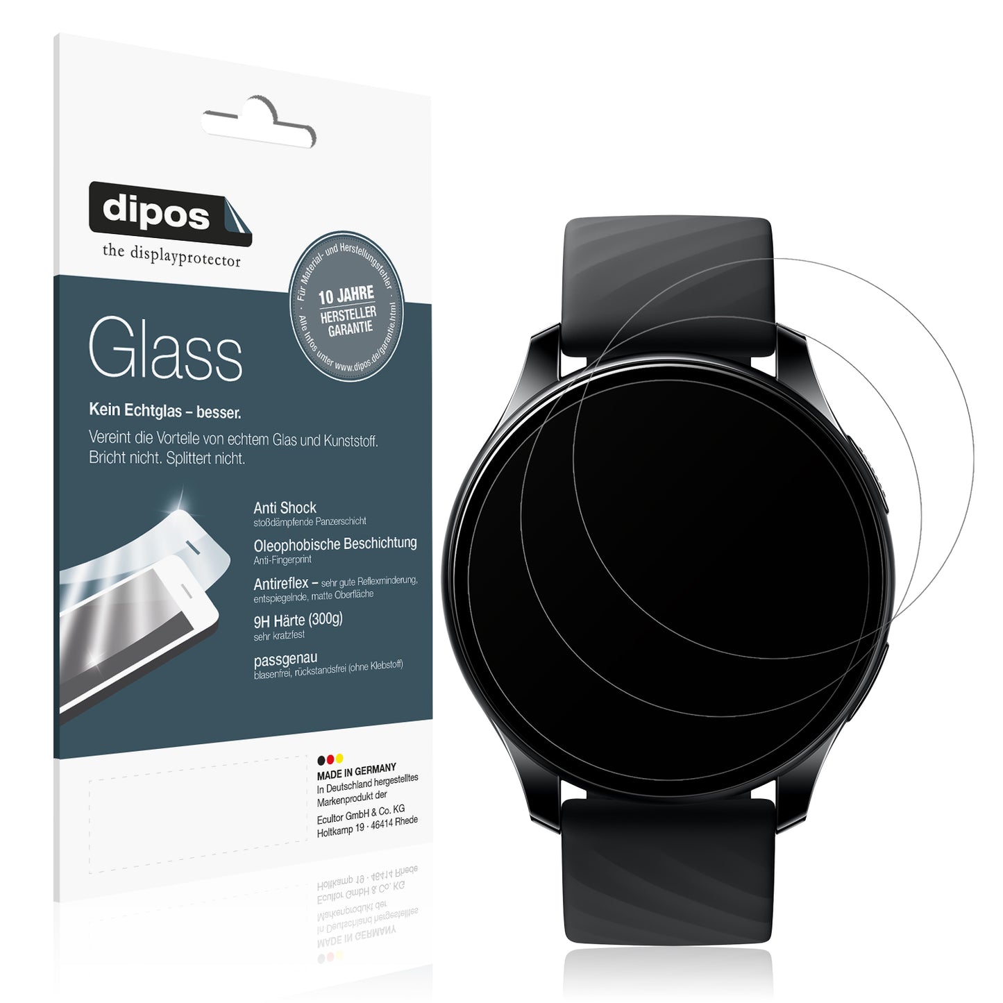 2x 9H Schutzfolie matt für OnePlus Nord Smartwatch Panzerfolie