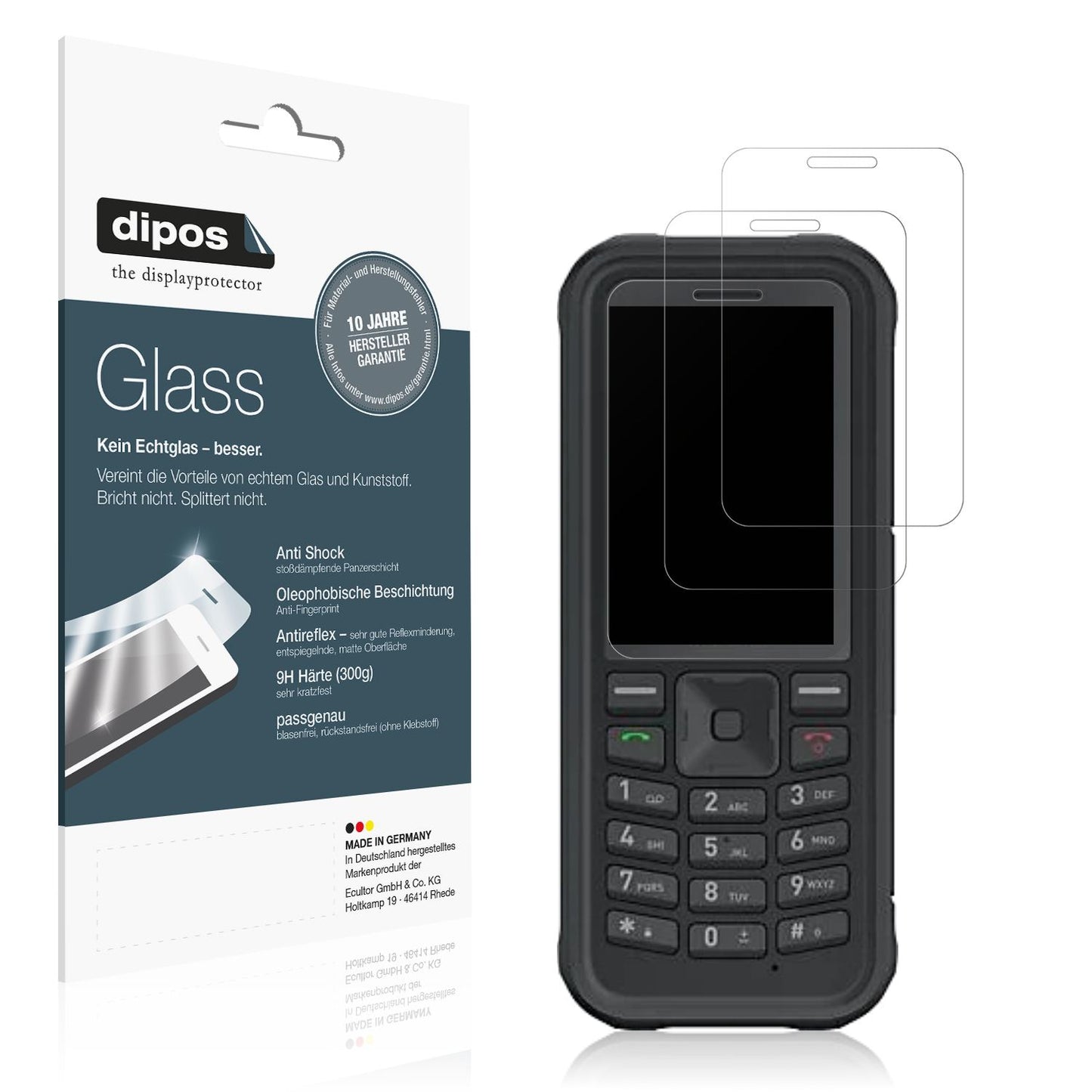 2x Screen Protector for Sonim XP100 matte Flexible Glass 9H dipos