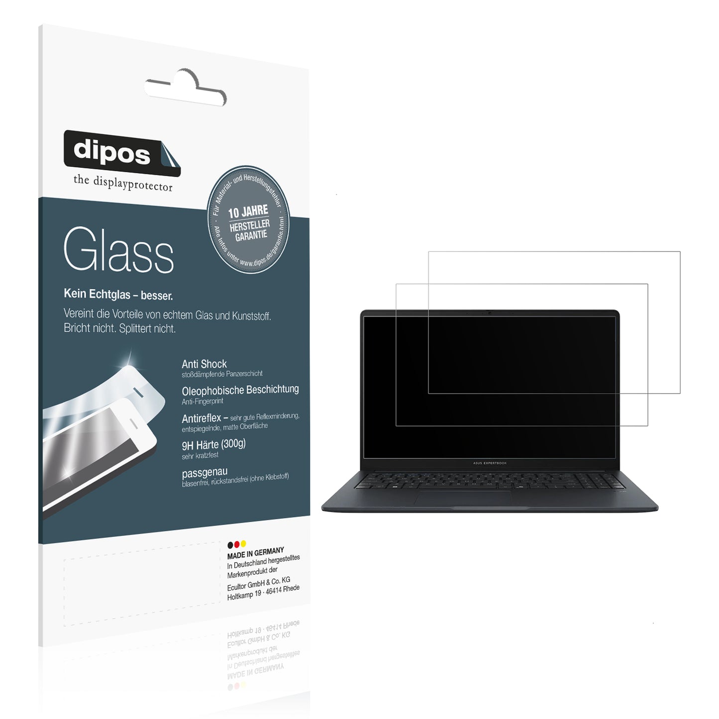 2x 9H Schutzfolie matt für Asus ExpertBook BM1 BM1503 Panzerfolie