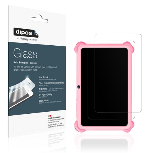 2x Screen Protector for zcobro Kinder Tab 10 Zoll matte Flexible Glass 9H dipos