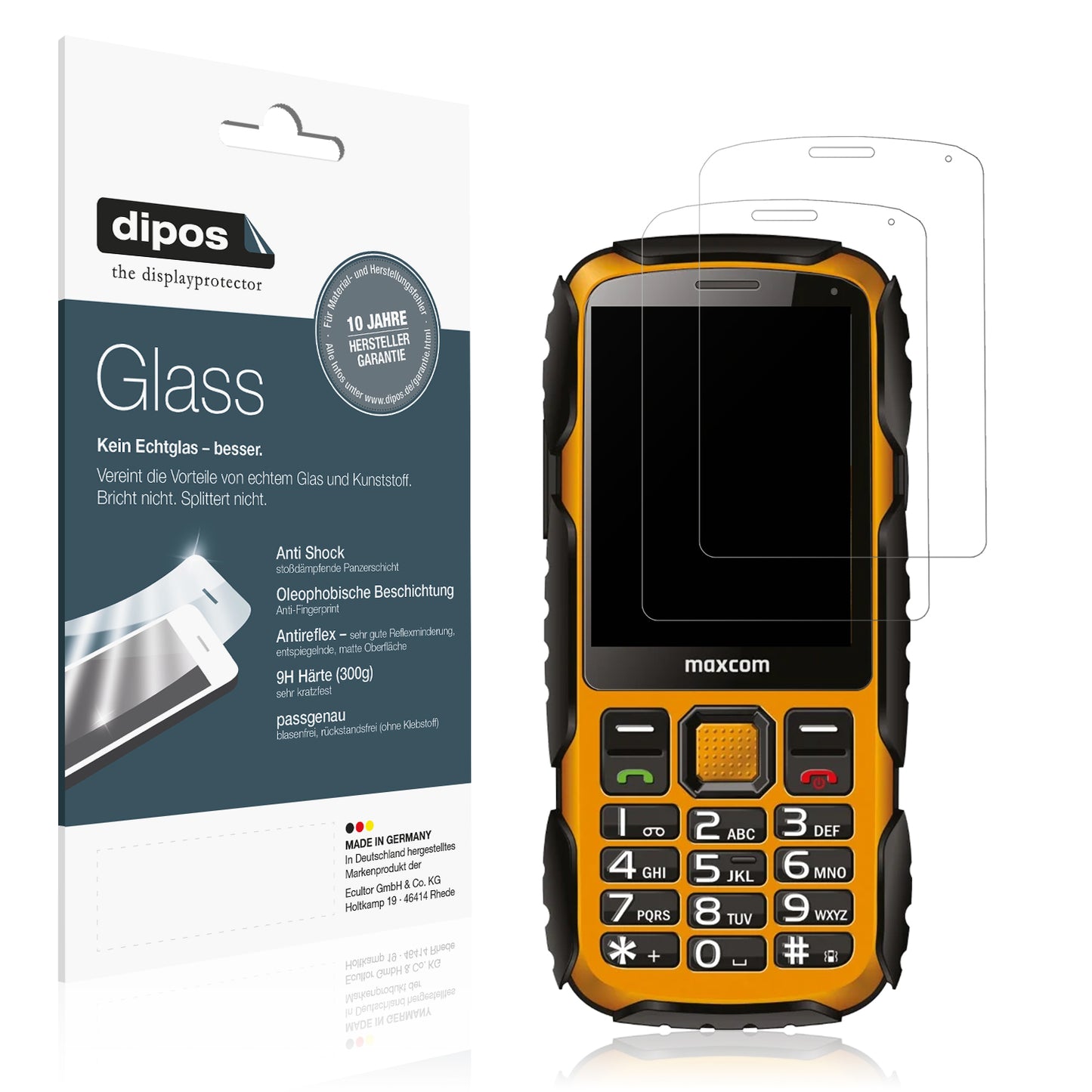 2x Screen Protector for MaxCom Strong MM920 L matte Flexible Glass 9H dipos