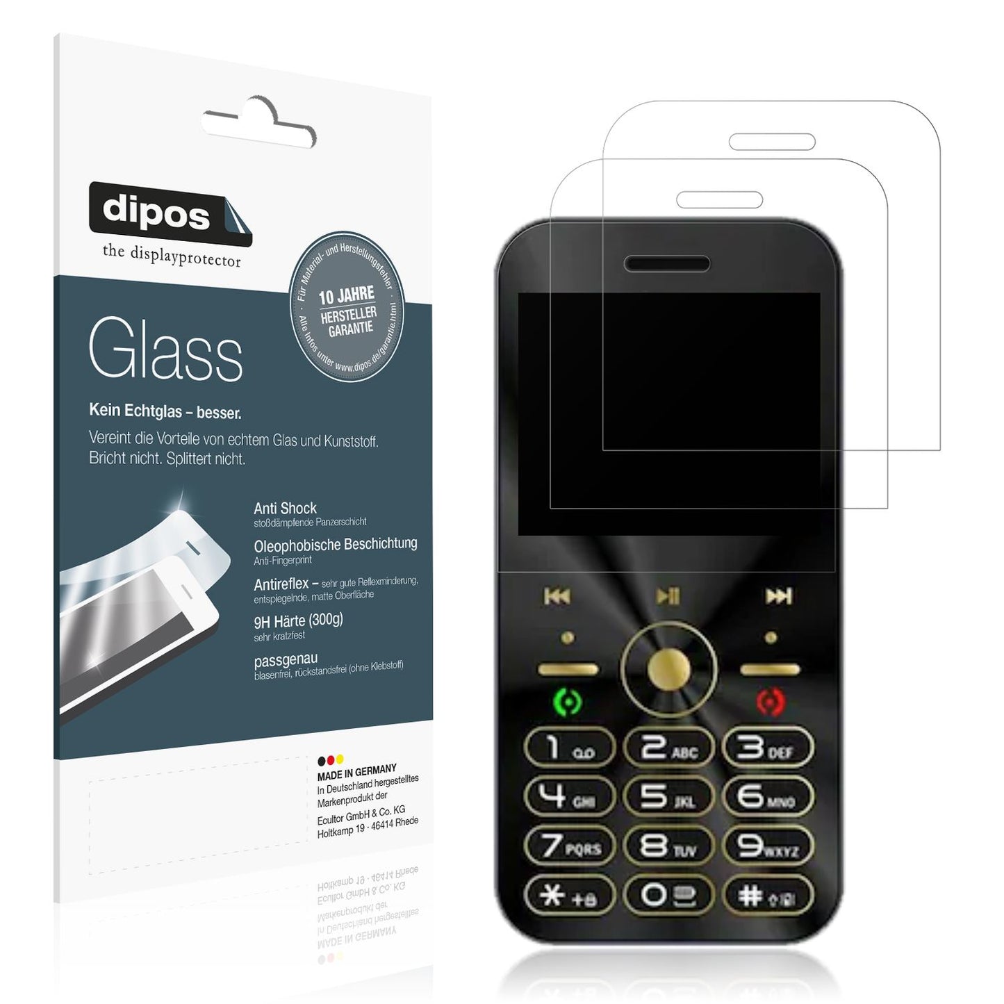 2x Screen Protector for I Kall A2 matte Flexible Glass 9H dipos