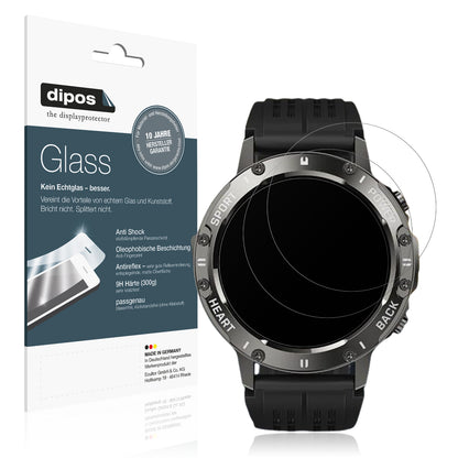 Matte Displayschutzfolie von dipos passend für Gleisa 1.8 Zoll MP3 Player, 9H kratzfest und blasenfrei montiert