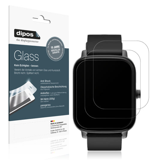 Matte Displayschutzfolie von dipos passend für Noise ColorFit Icon Buzz, 9H kratzfest und blasenfrei montiert