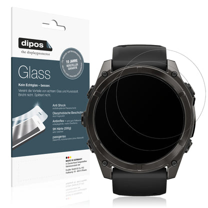 2x 9H Schutzfolie matt für Garmin Fenix 7x Pro 42mm Panzerfolie