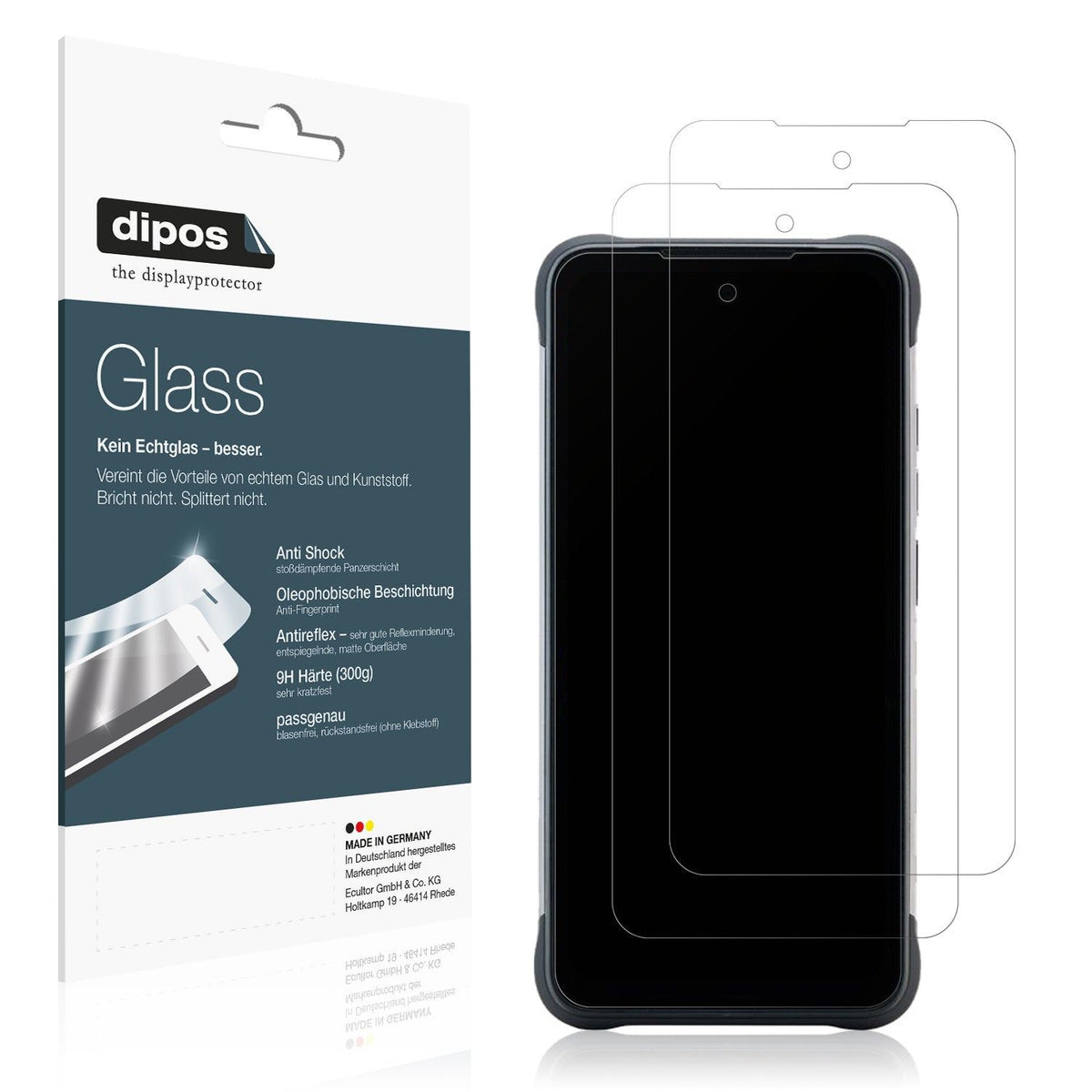 2x Screen Protector for Hammer Blade4 matte Flexible Glass 9H dipos