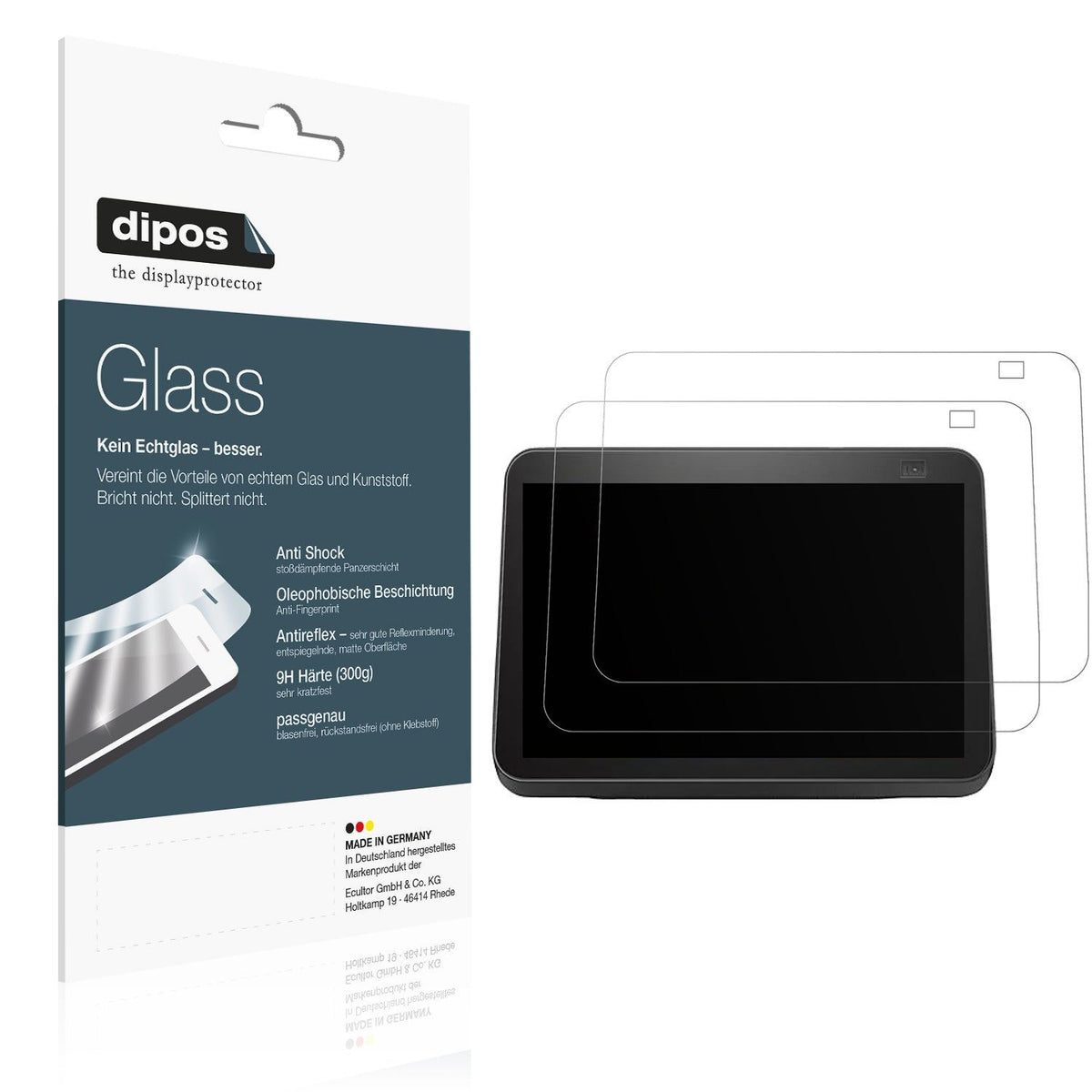 dipos 2x 9H Matte Screen Protector for Amazon Echo Show 8 2nd Gen
