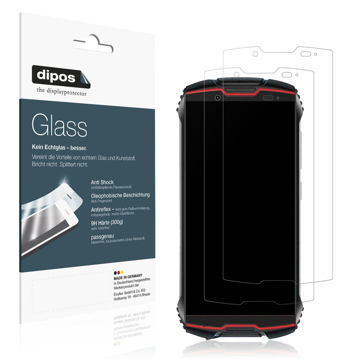 2x Screen Protector for Cubot King Kong Mini 2 Pro matte Flexible Glass 9H dipos