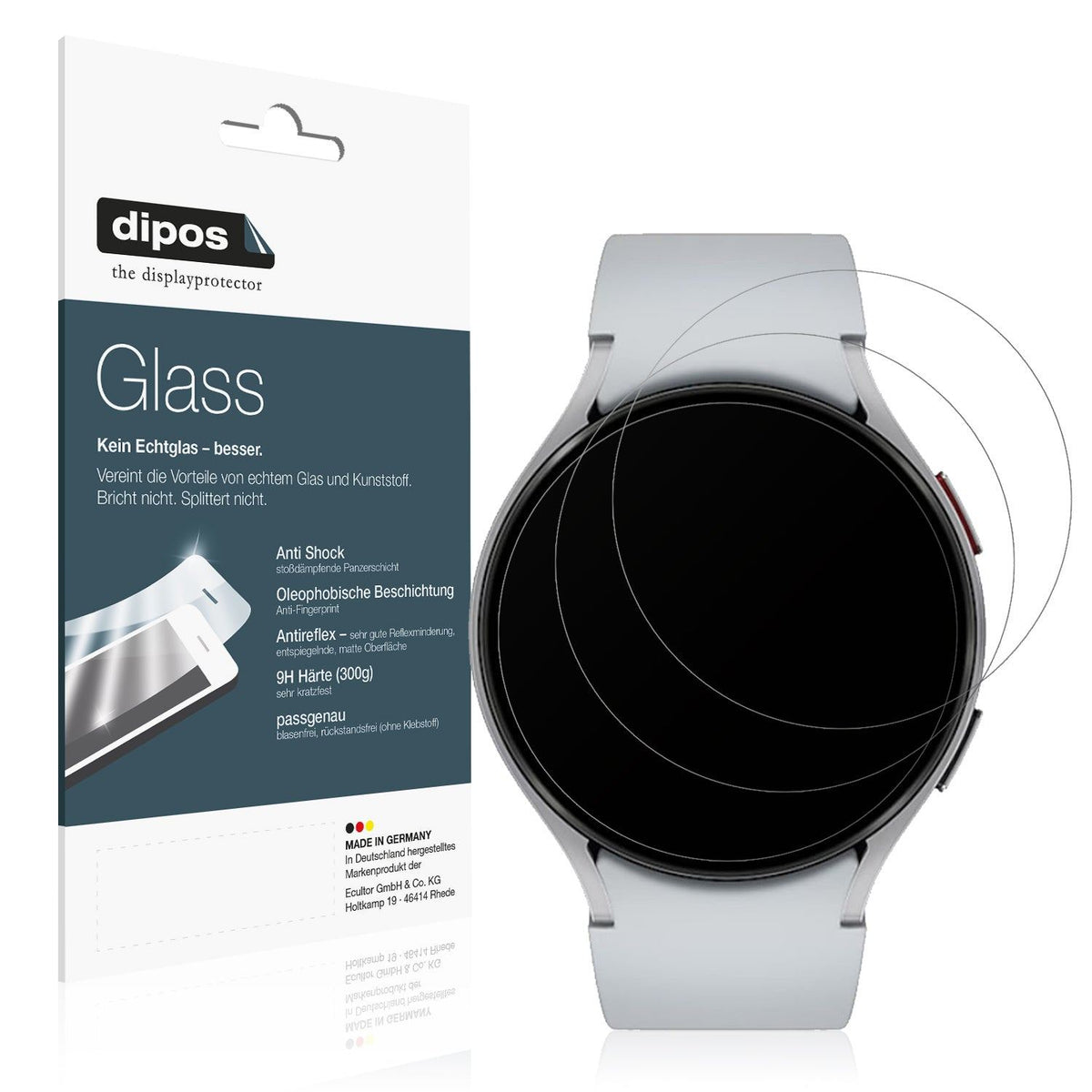 2x Screen Protector for Samsung Galaxy Watch 6 44mm matte Flexible Glass 9H