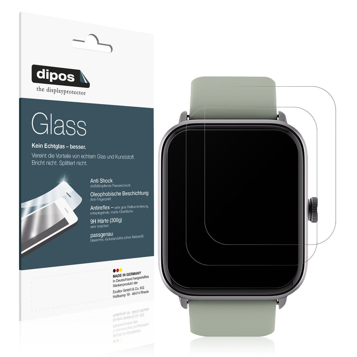 2x Screen Protector for Noise ColorFit Pro 3 Alpha matte Flexible Glass 9H dipos