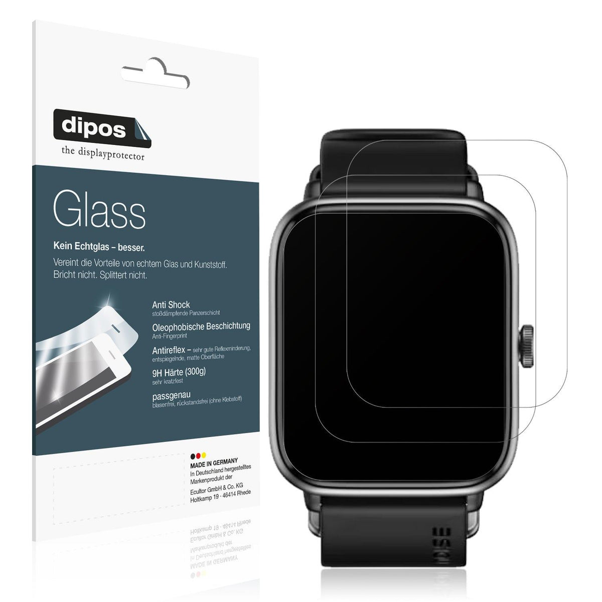 2x Screen Protector for Noise ColorFit Pro 4 matte Flexible Glass 9H dipos