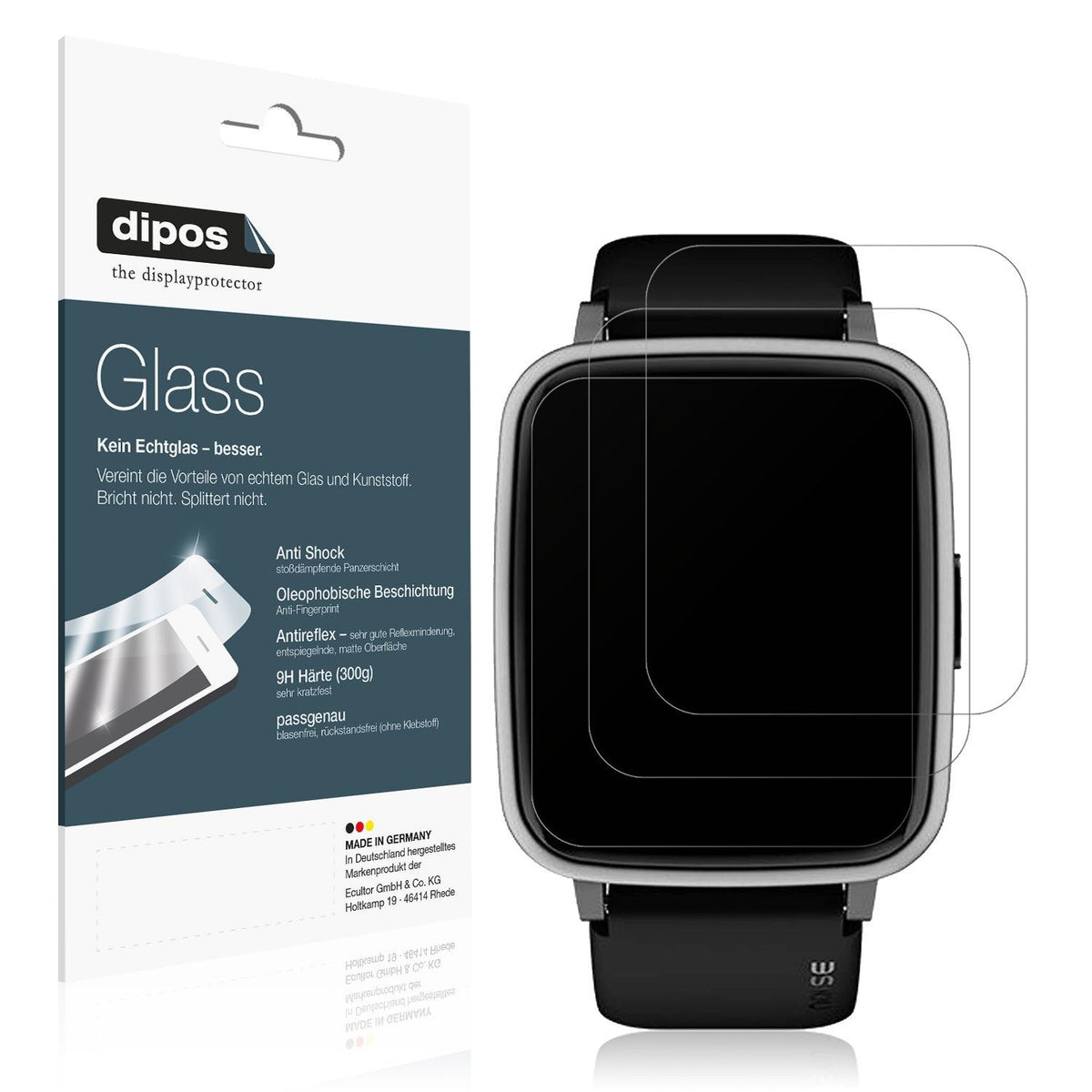 2x Screen Protector for Noise ColorFit Pulse 2 matte Flexible Glass 9H dipos