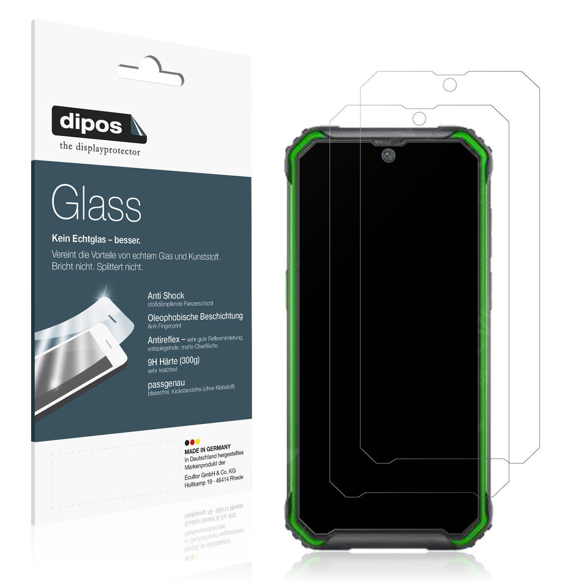 2x Screen Protector for Blackview BV7200 matte Flexible Glass 9H dipos