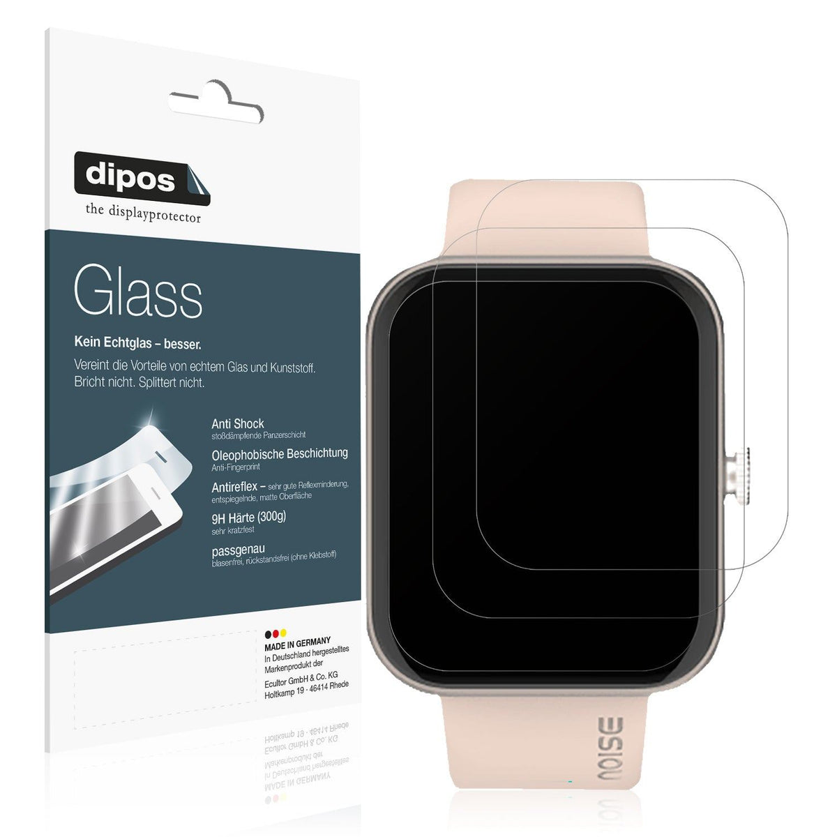 2x Screen Protector for Noise Colorfit Pulse Grand matte Flexible Glass 9H dipos