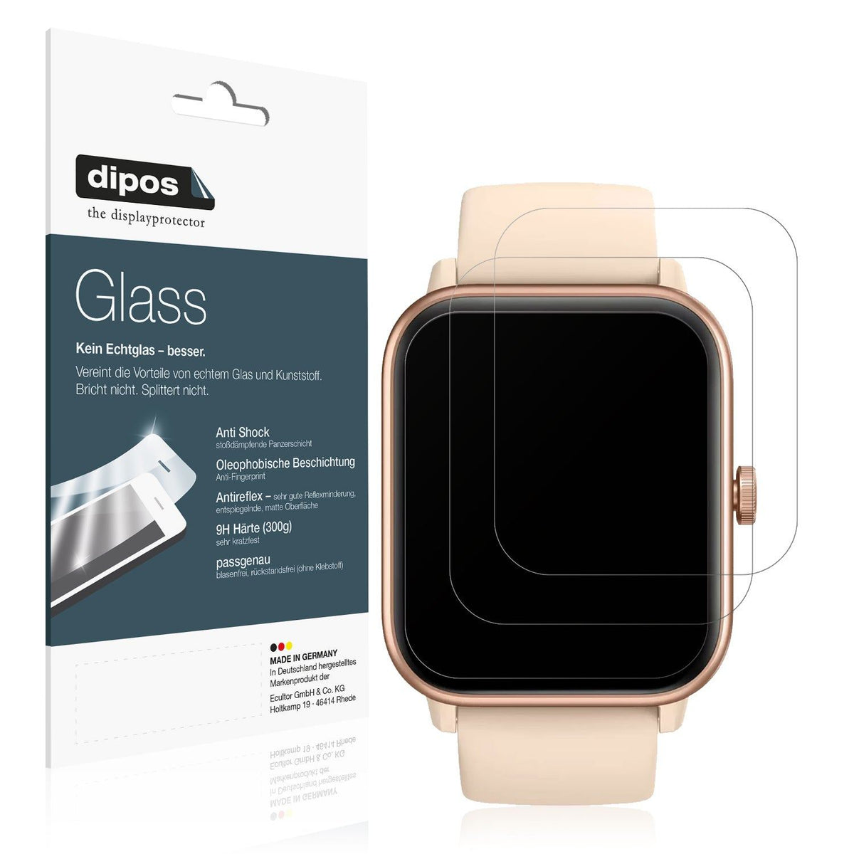 2x Screen Protector for Noise Colorfit Pro 4 Max matte Flexible Glass 9H dipos
