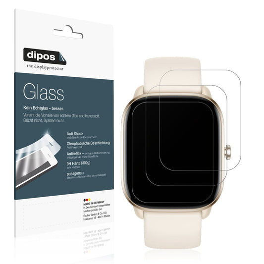2x Screen Protector for Amazfit GTS 4 mini matte Flexible Glass 9H dipos