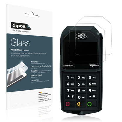 2x Screen Protector for Ingenico Lane 3000 matte Flexible Glass 9H dipos