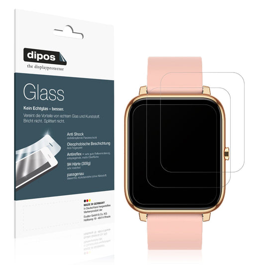 2x Screen Protector for Kalinco CS201C Smartwatch matte Flexible Glass 9H dipos