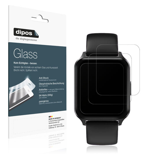 2x Screen Protector for Touchelex  1,52 inch Smartwatch matte Flexible Glass 9H