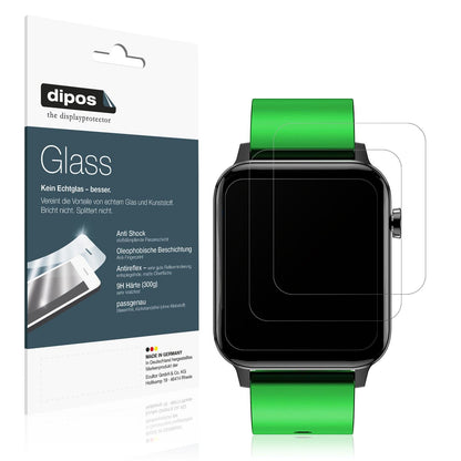 2x Screen Protector for Judneer 1,4 inch Smartwatch matte Flexible Glass 9H