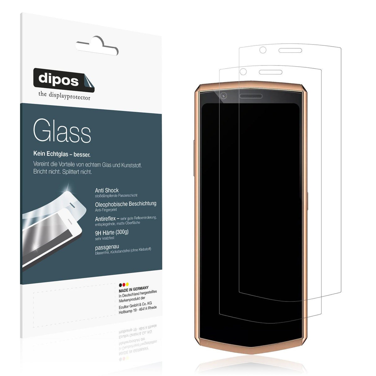2x Screen Protector for Cubot Pocket 3 matte Flexible Glass 9H dipos