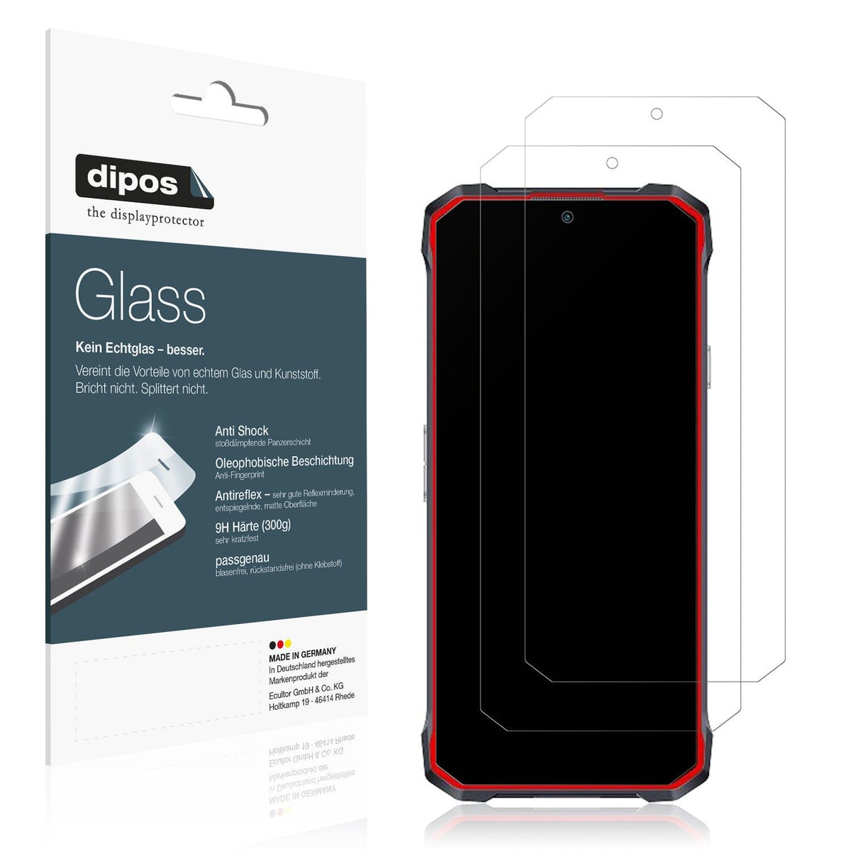 2x Screen Protector for Hotwav T7 matte Flexible Glass 9H dipos